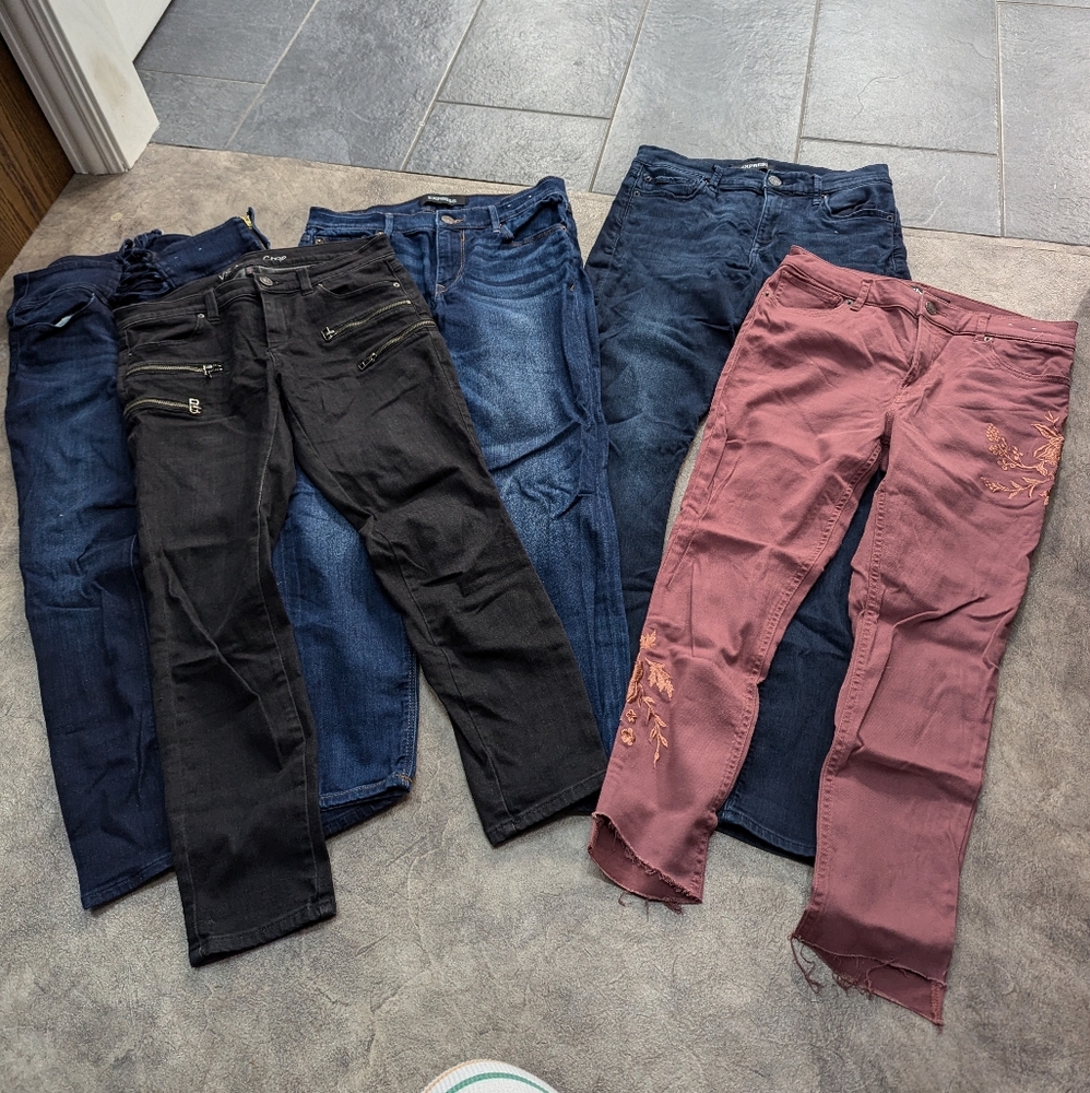Women's Jeans Bundle - Size 8 (5) Express & Victoria's Secret
